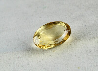 Natural Yellow Citrine 18.87ct Oval Faceted Gemstone Pendant Designing