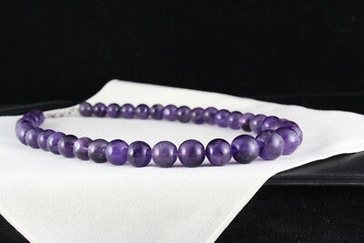 Natural Amethyst 846 Carats Beaded Necklace Big Round Gemstone Strings