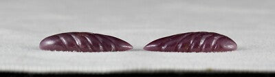 Certified Natural Untreated Ruby Carved Leaves Pair 39.22 Ct Gemstone Earrings