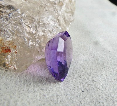 Natural Amethyst 24.85 Ct Purple Fancy Cut Gemstone For Pendant Ring For Women