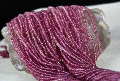 Certified Natural Pink Tourmaline 915 Ct Faceted Sterling Silver Necklace