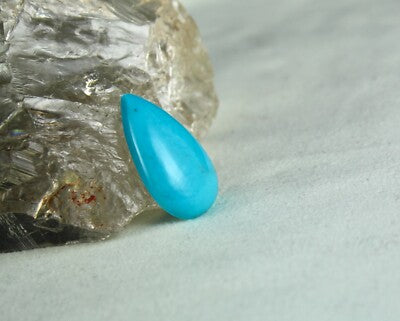 Natural Arizona Turquoise Pear Cabochon 18.93 Ct Gemstone For Ring Or Pendant