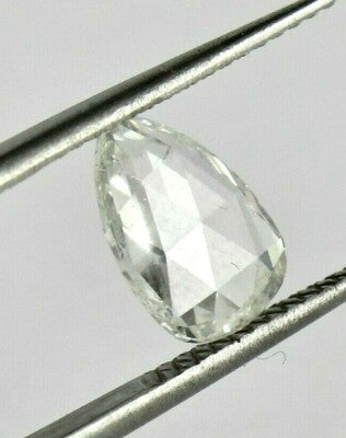 Certified Natural Rose Cut Diamond 1.47ct Pear Stone For Ring Pendant