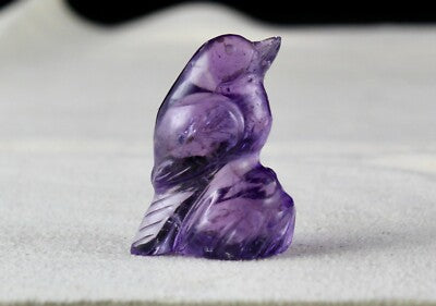 27 Mm Natural Brazilian Amethyst Carved Bird 39 Ct Gemstone Pendant Design