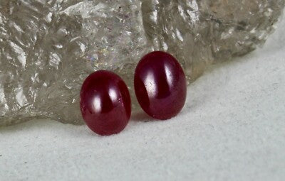 Certified Top Unheat Natural Ruby Oval Cabochon 26.14 Ct Gemstone Jewelry Set