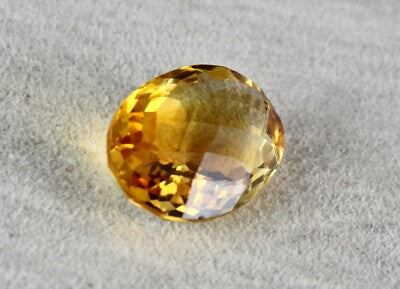 Natural Yellow Citrine Oval Cut Gemstone Pendant 17.62 Ct Designing