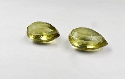 Lemon Quartz Teardrop 2 Pc Semi Precious Gemstone 31 Ct Earring Designing