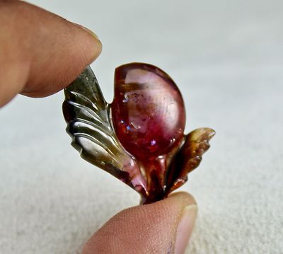 Natural Multi Tourmaline Leaf Pendant 26x22mm 30 Ct Gemstone Designing