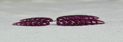 Natural Untreated Ruby 55 Ct Carved Leaves 4 Pc Loose Gemstone Earring