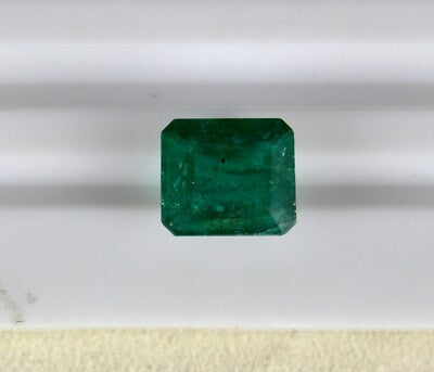 Certified Emerald Octagon 7.71 Ct Gemstone Ring Pendant In Sterling Silver