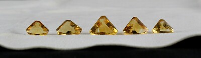 Natural Yellow Citrine 24.16ct Fancy Cut 5 Pcs Loose Gemstone Set