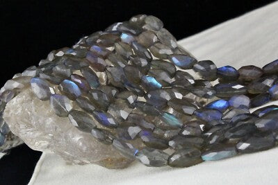 Certified Natural Black Labradorite Nuggets 993 Ct Faceted Gemstone Necklace