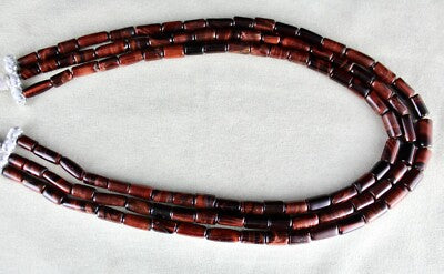 Natural Red Tiger Eye 545ct Fancy 3 Line Ladies Gemstone Necklace