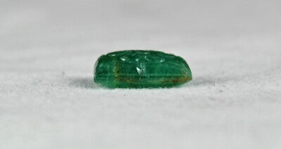 Natural Emerald 6.37 Ct Carved Rectangle Gemstone For Ring Pendant Brooch