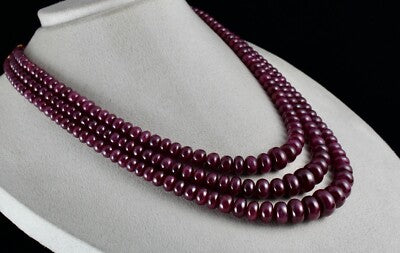 Certified Natural Ruby Beads Necklace 1190ct Big Gemstone Statement 3 L