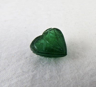 Certified Natural Zambia 4.99 Ct Emerald Heart Carved Gemstone For Ring Pendant
