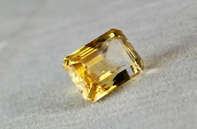 Natural Yellow Citrine 16x12mm 15.97ct Rectangle Gemstone Pendant Ring