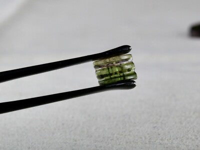 Natural Multi Green Tourmaline 31.26 Ct Carved Gemstone Earring Design