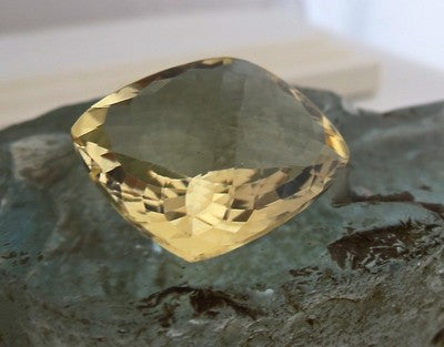 Natural Yellow Citrine Cushion Gem 31ct For Ring Or Pendant