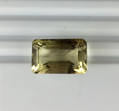 Natural Lemon Smoky Quartz Octagon Pendant 30x19mm 81.18ct Big Gemstone