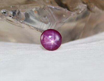 Certified Natural 6 Line Star Ruby 5.68 Ct Round Cabochon For Ring Pendant