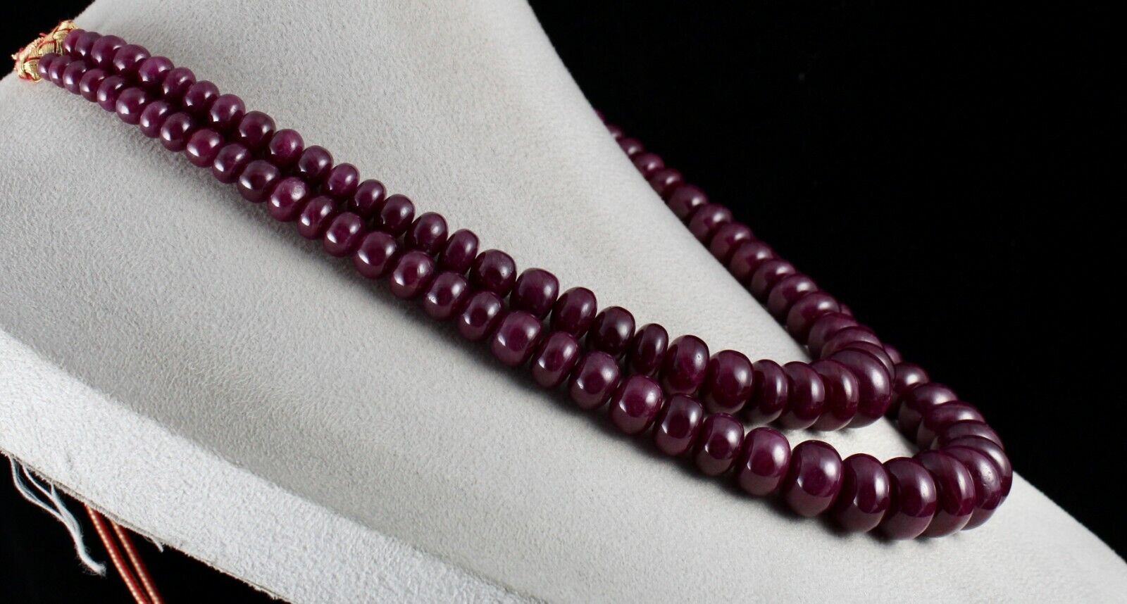 Certified Natural Ruby Beads Round 1380 Carats 18mm Gemstone Collection Necklace