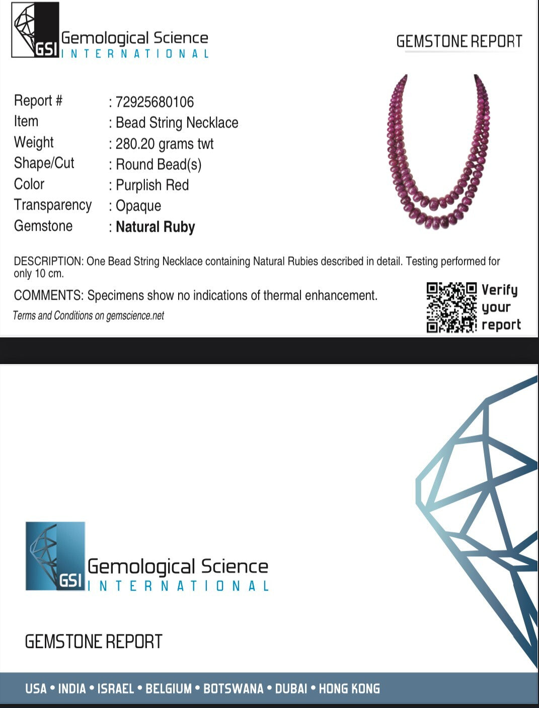 Certified Natural Ruby Beads 1380ct Round 18mm Gemstone Necklace Collection
