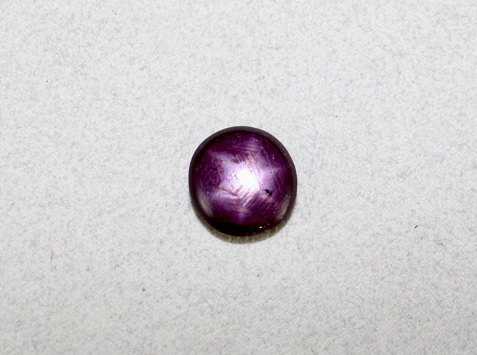 NATURAL 6 RAY RED STAR RUBY ROUND CABOCHON 12.18 CTS GEMSTONE FOR RING PENDANT