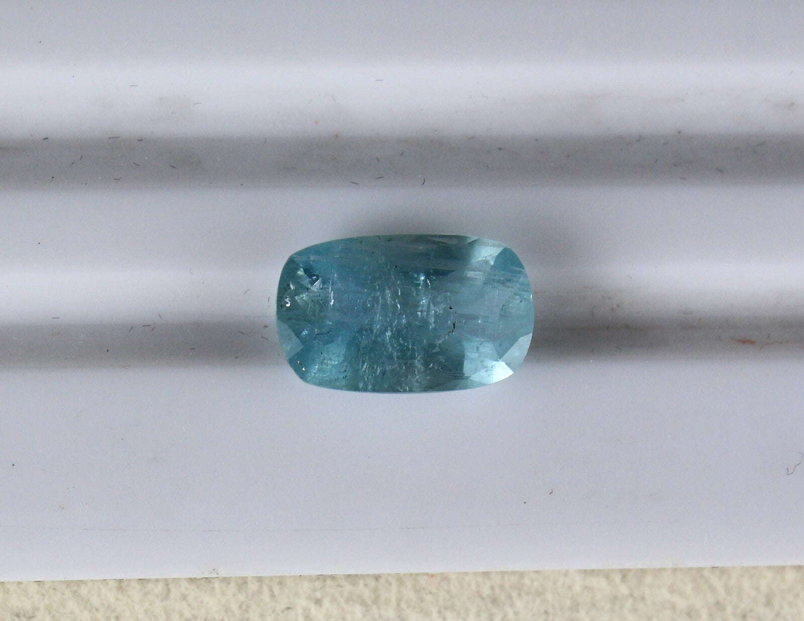 Best Natural Blue Aquamarine Cushion Cut 4.24ct Gemstone For Ring Pendant