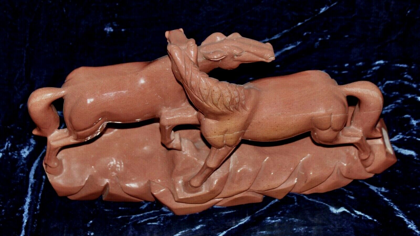 BIG RARE NATURAL ORANGE JADE 28 KILO CARVED GEMSTONE HORSE STATUE FOR HOME DECOR