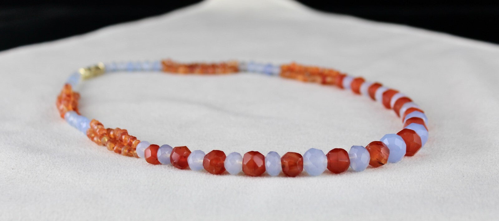 Natural Multi Carnelian Chalcedony 153 Ct Beads Gemstone Designer Necklace
