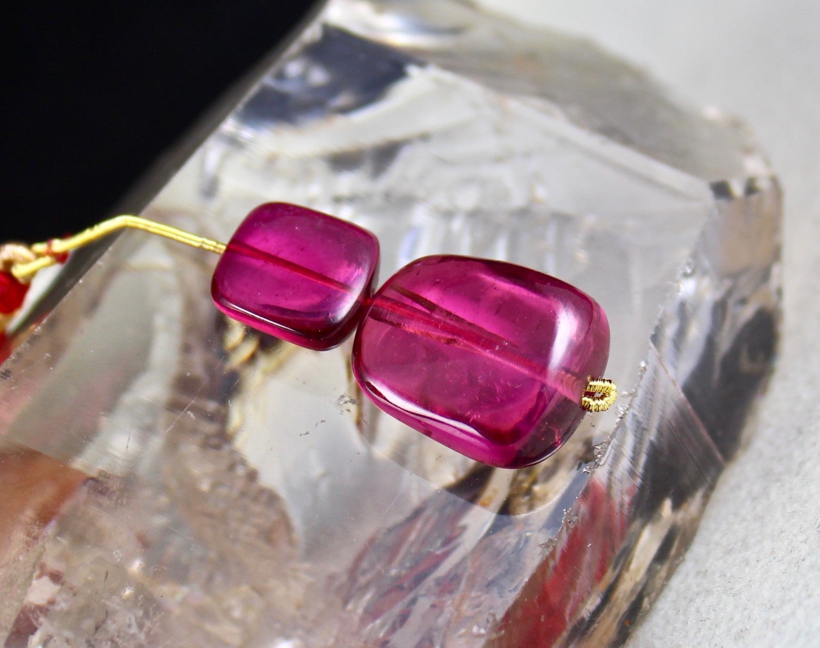 Certified Natural Pink Tourmaline 41.50 Ct Drilled Cabochon Beads Pendant