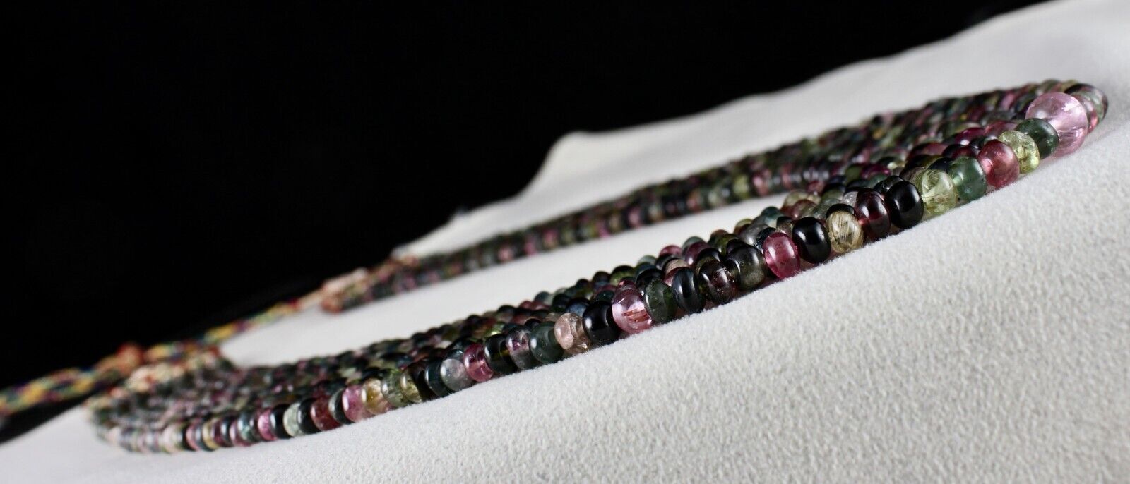 BEST NATURAL TOURMALINE BEADS NECKLACE 583 CARATS MULTI COLOUR GEMSTONE STRAND