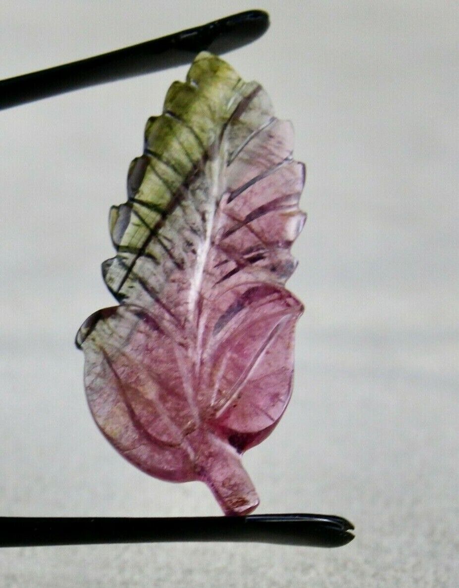 NATURAL MULTI TOURMALINE CARVED 13.22 CARATS GEMSTONE FOR PENDANT RING BROOCH