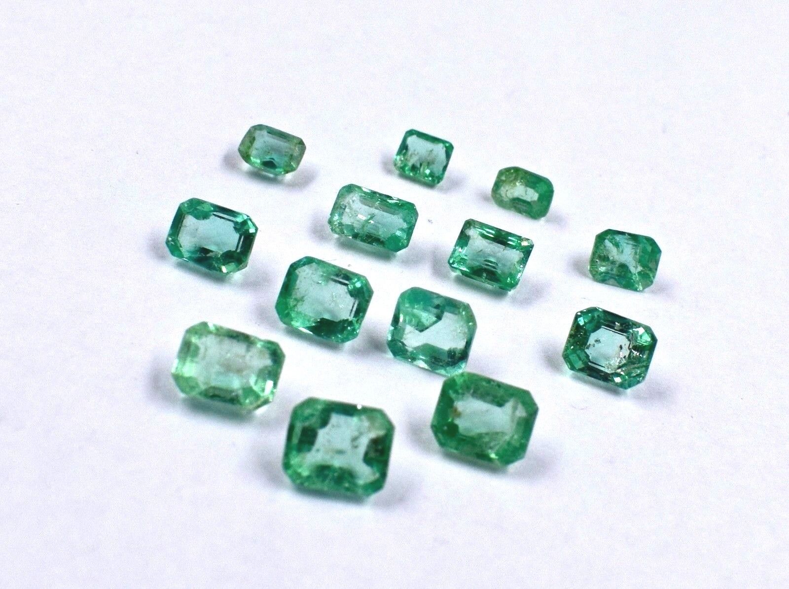 NATURAL COLOMBIAN EMERALD OCTAGON CUT 13 PCS 10 CTS GEMSTONE DESIGNING BRACELET