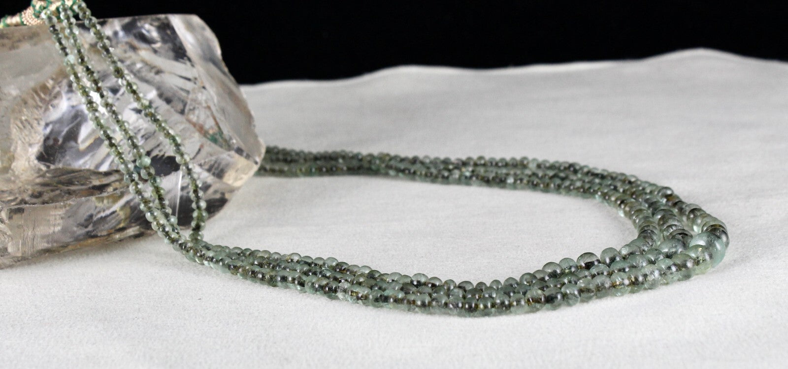 Antique Natural Emerald Beads 152 Ct Necklace Round Gemstone