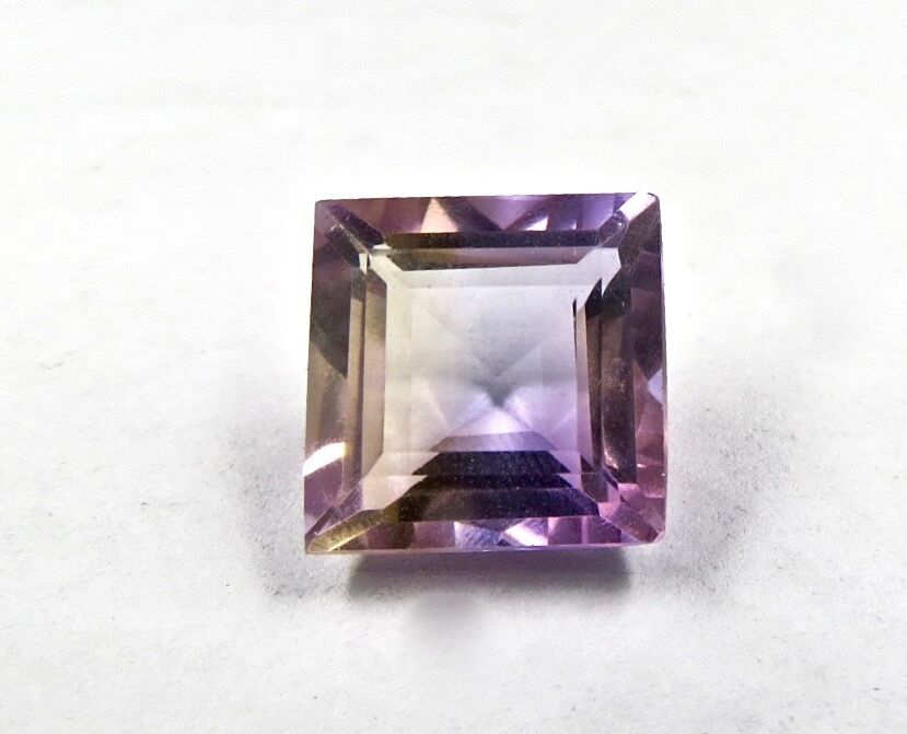 15MM NATURAL AMETRINE CUT SQUARE 15.20 CARATS GEMSTONES FOR RING DESIGNING