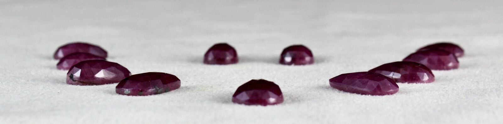 Certified Natural Ruby Pear Cut Set 69.58ct 11 Pcs Untreated Gemstone Designing