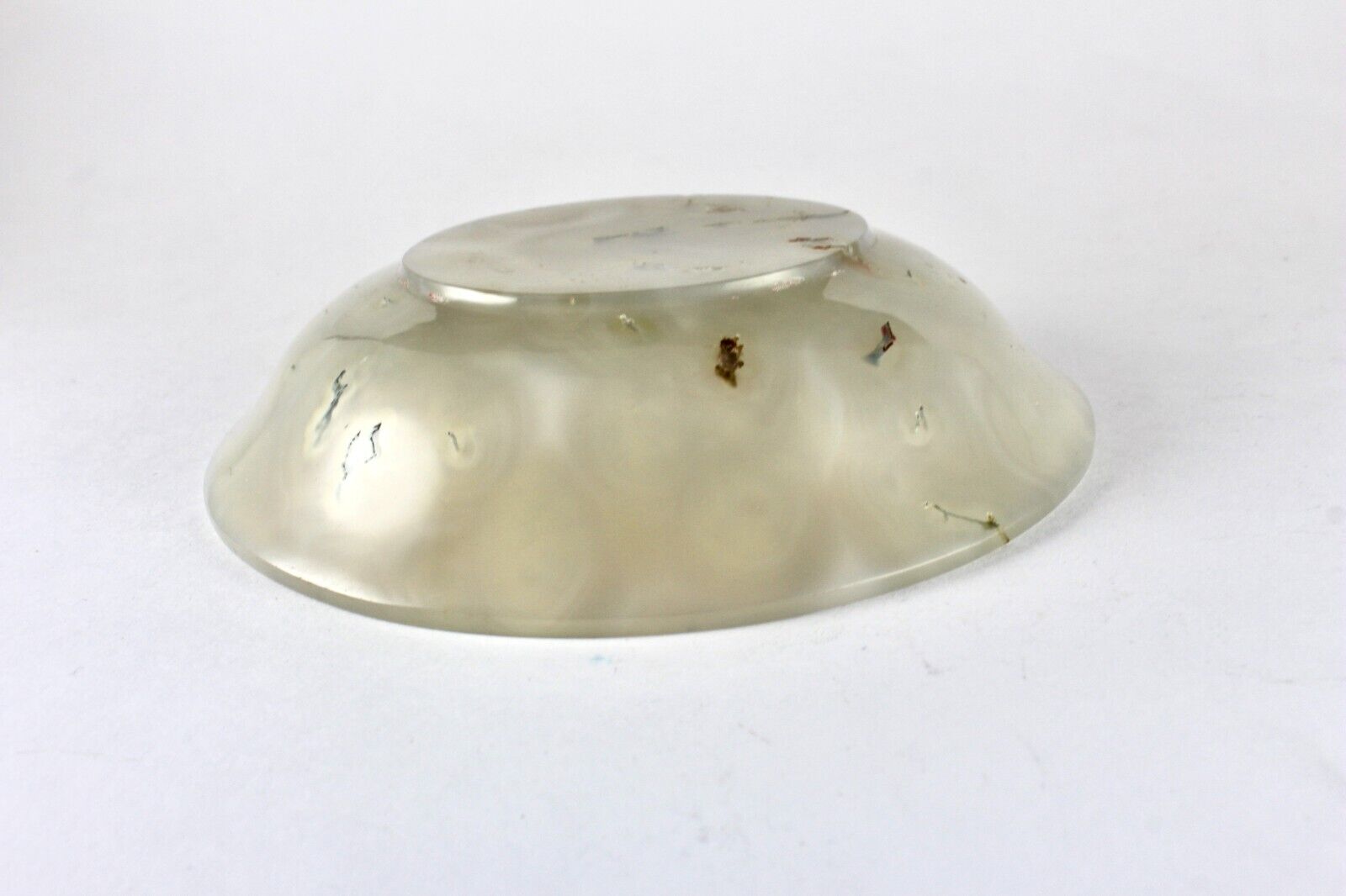 HAND CRAFTED NATURAL CHALCEDONY 1100 CARATS CARVED DESIGNER BOWL FOR HOME DECOR