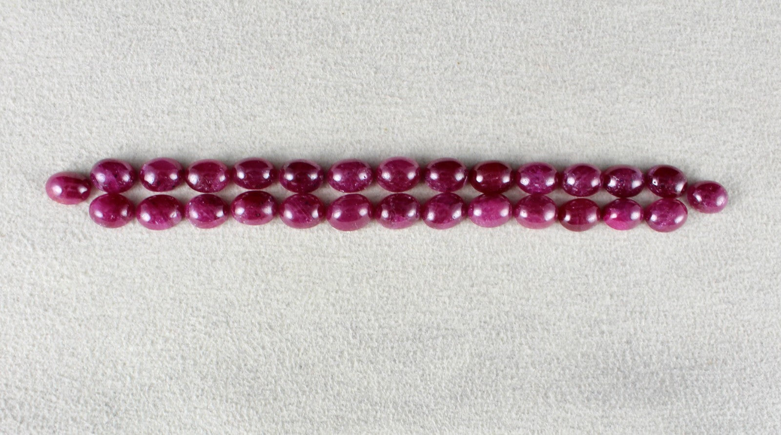 Certified Natural Unheated Ruby 8x6 Mm Oval Cabochon 55.55ct Bracelet