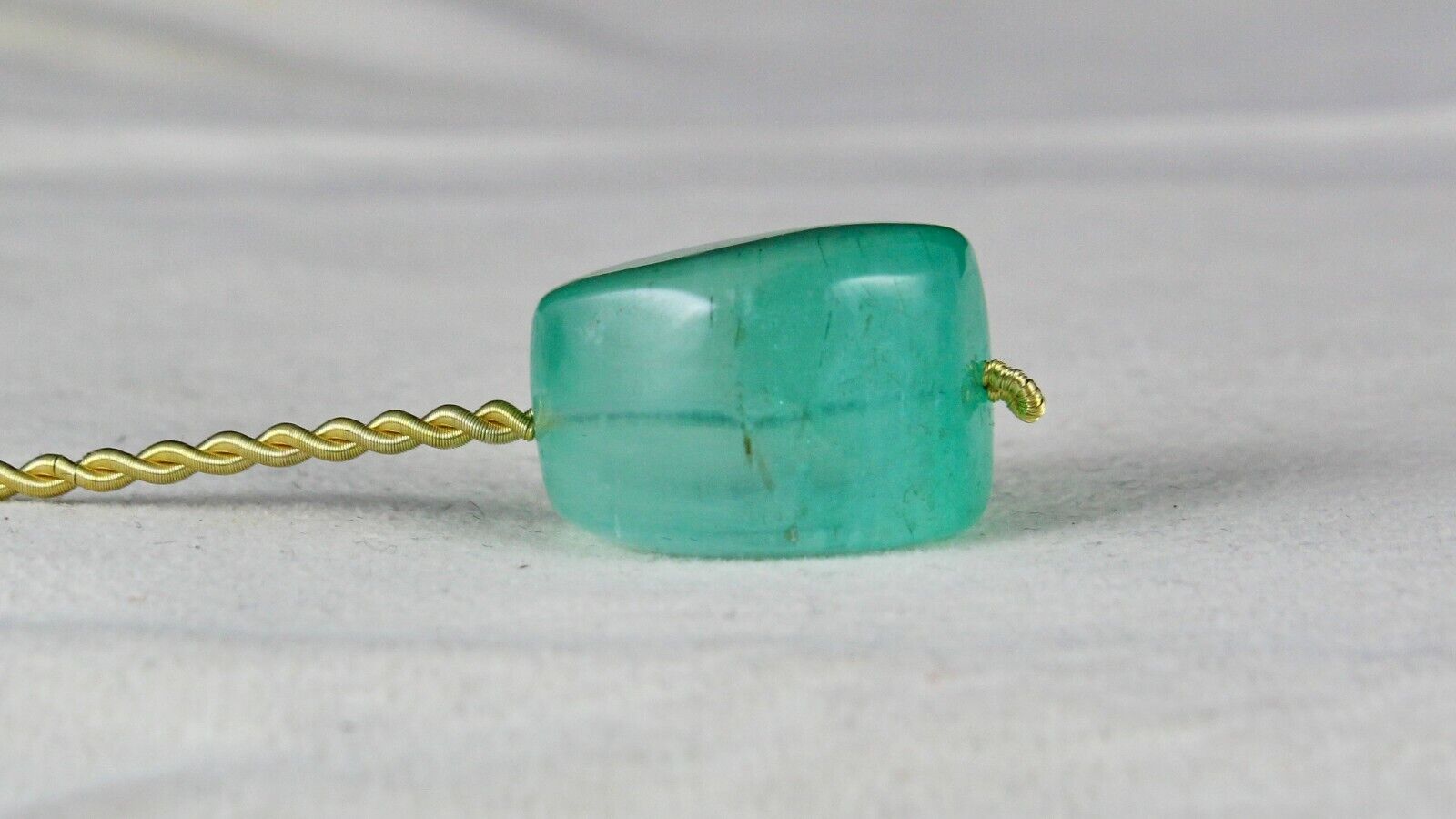 NATURAL COLOMBIAN EMERALD DRILLED BEAD TUMBLE 48.93 CARAT GEMSTONE FOR DESIGNING