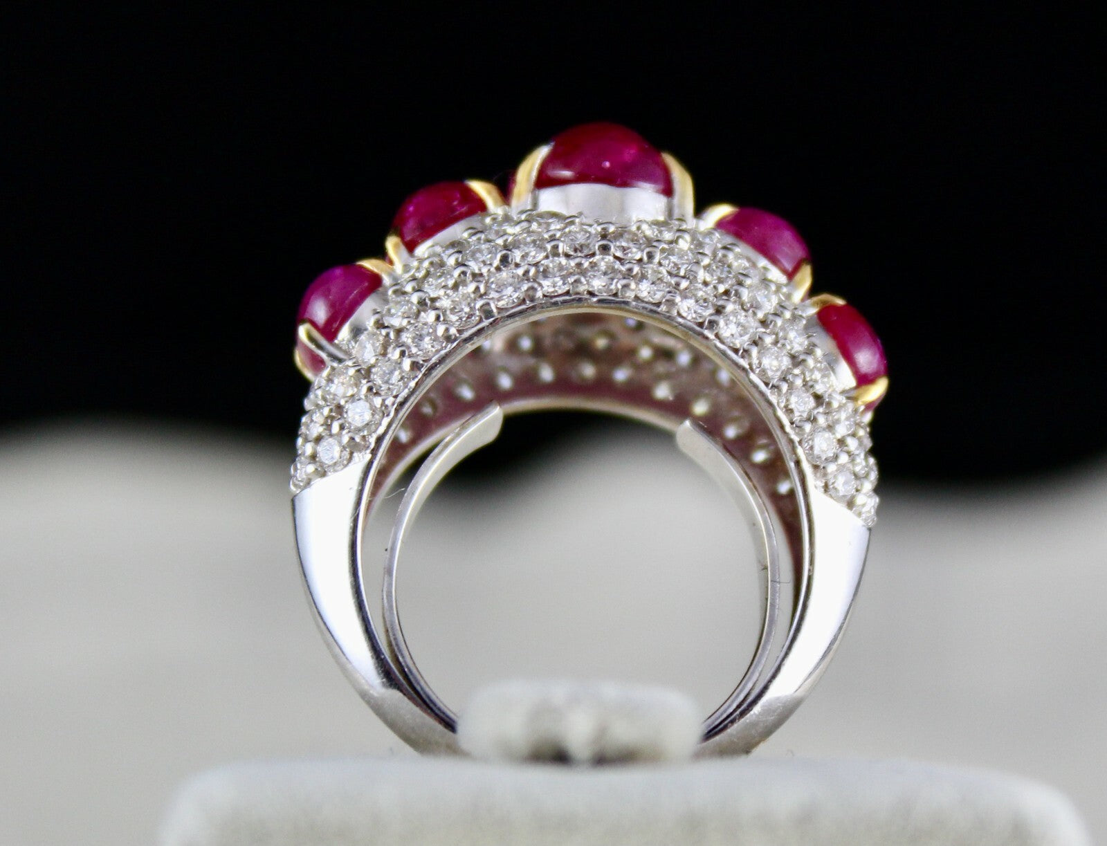 Certified Natural Ruby Diamond 18k Gold Ring 10ct Untreated Burma Gemstone