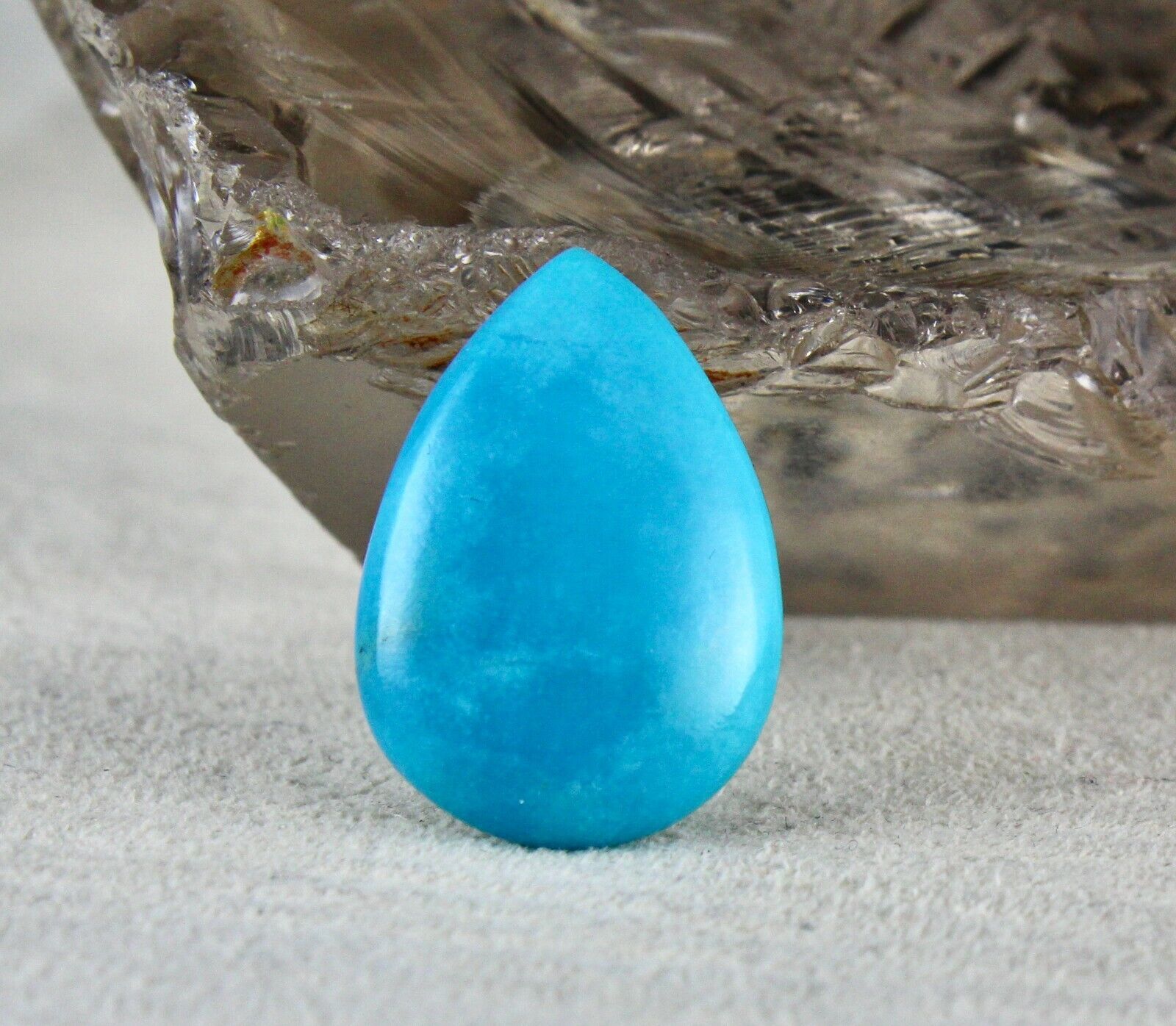 NATURAL ARIZONA TURQUOISE PEAR CABOCHON 13.22 CARATS GEMSTONE FOR RING PENDANT