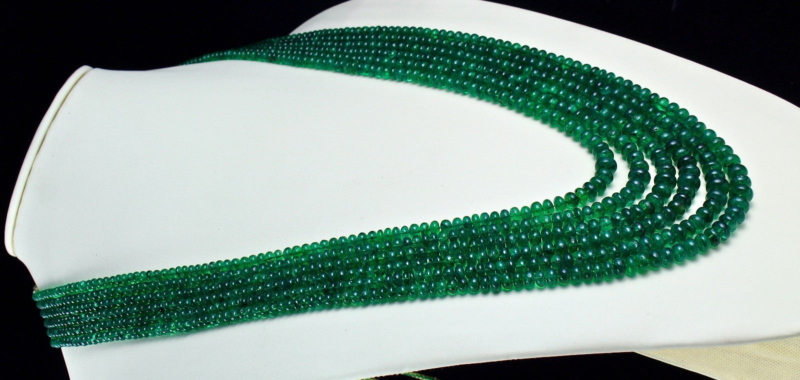 Certified Natural Zambian Emerald Beads Necklace 6mm L 754 Ct Gemstone Party