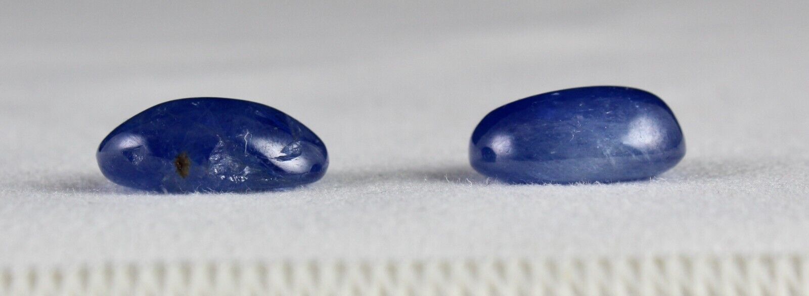 Natural Blue Sapphire Cabochon 33.83 Ct Loose Certified Gemstone Earring Pair