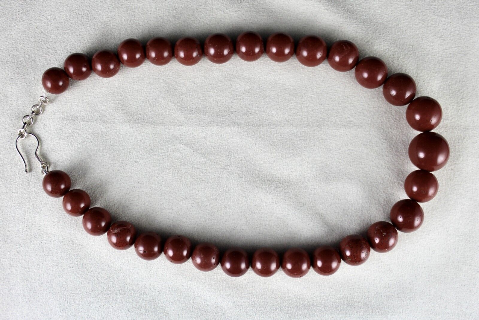 NATURAL RED JASPER BEADS ROUND GEMSTONE 1 L 928 CARATS LADIES FASHION NECKLACE