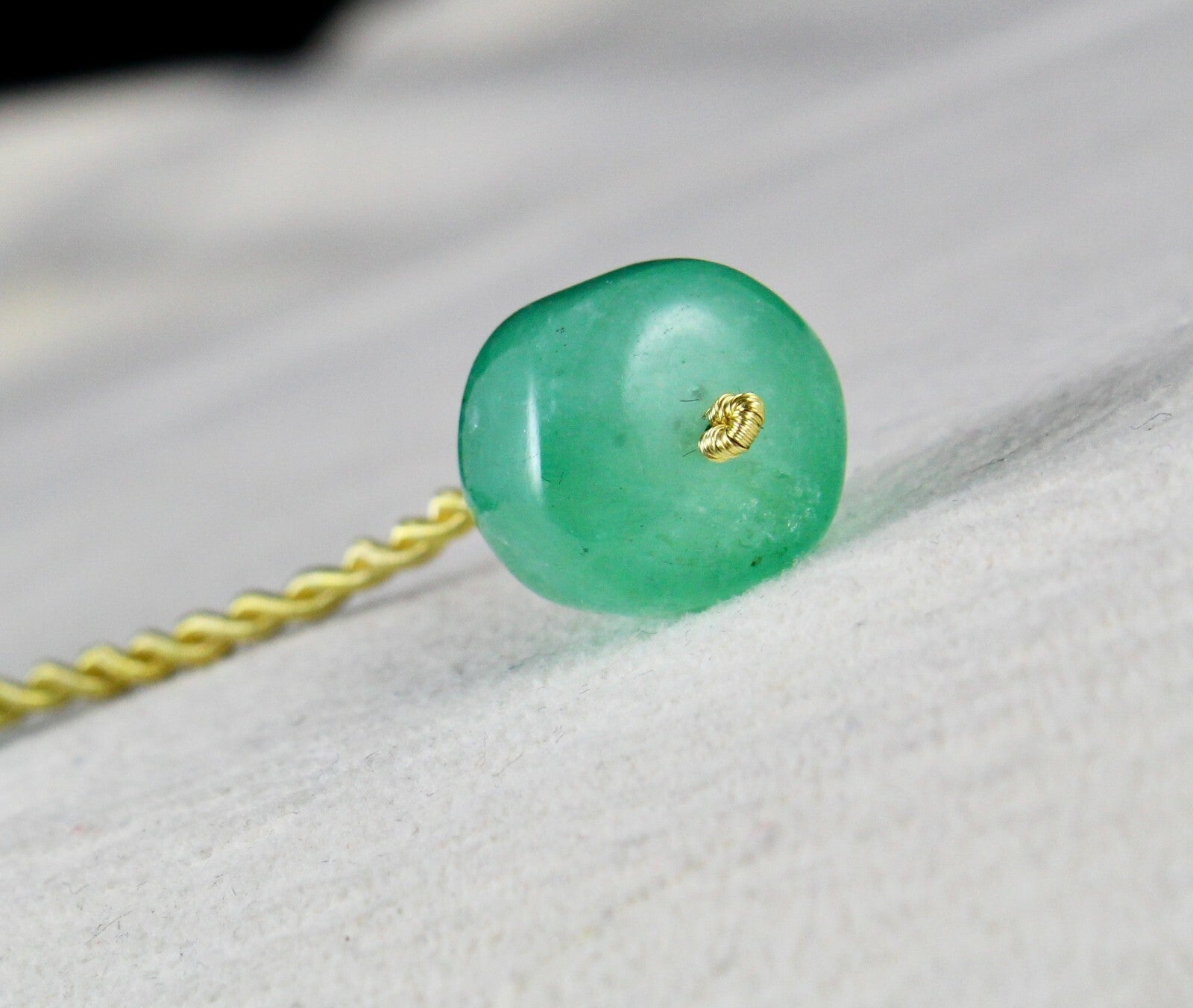 Certified Natural Colombian Emerald Bead 18.36ct Gemstone For Designing