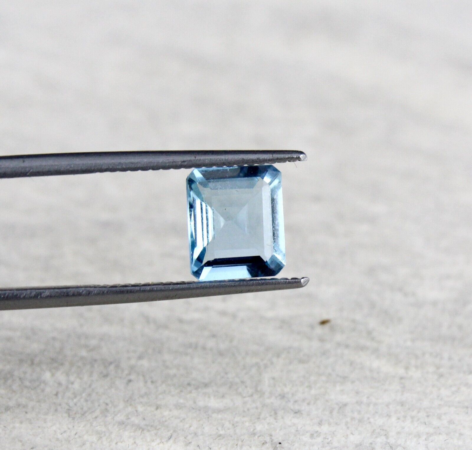 Rare Natural Blue Aquamarine Octagon Cut 1.60 Cts Gemstone Pendant Ring