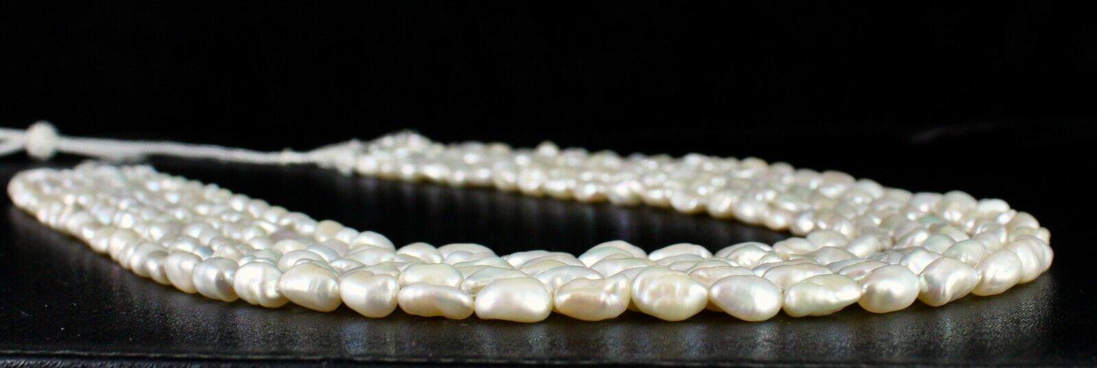 A+ GENUINE KESHI SOUTH SEA PEARL BEADS LONG 6 L 719 CT GEMSTONE FINEST NECKLACE