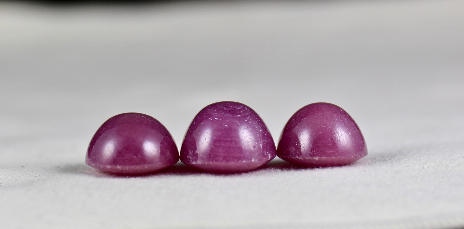 Certified Natural Ruby Oval Cabochon 3 Pc 80.39 Ct Gemstone Set For Earrings